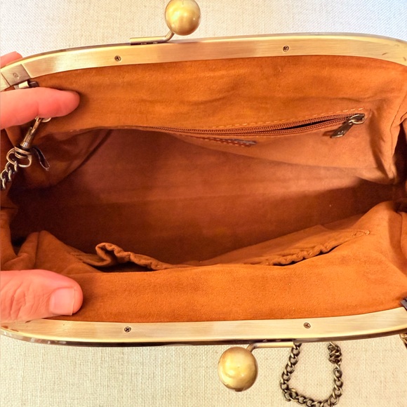 Patricia Nash Mia Kisslock Frame Clutch Heritage Multi/Gold - Picture 7 of 9